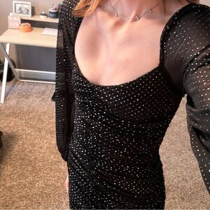 Black sparkly hoco dress